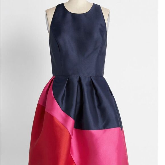 Modcloth Dresses & Skirts - Colorblock festive party dress